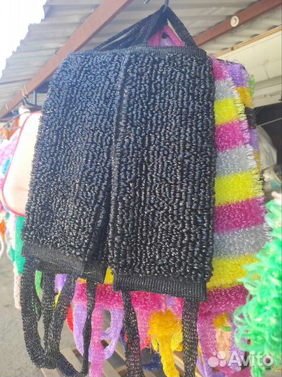 Мочалки ручной и машинной вязки