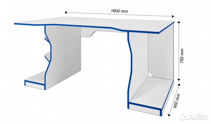 Компьютерный стол Игровой-800ear игровой классичес