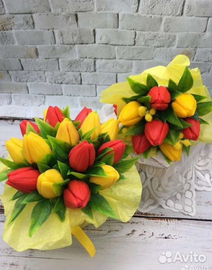 Букет тюльпанов из мыла ручной работы