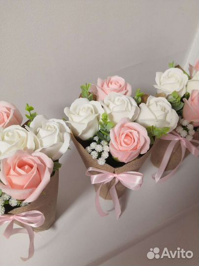 Мыльные цветы, розы, букеты из мыла, подарок