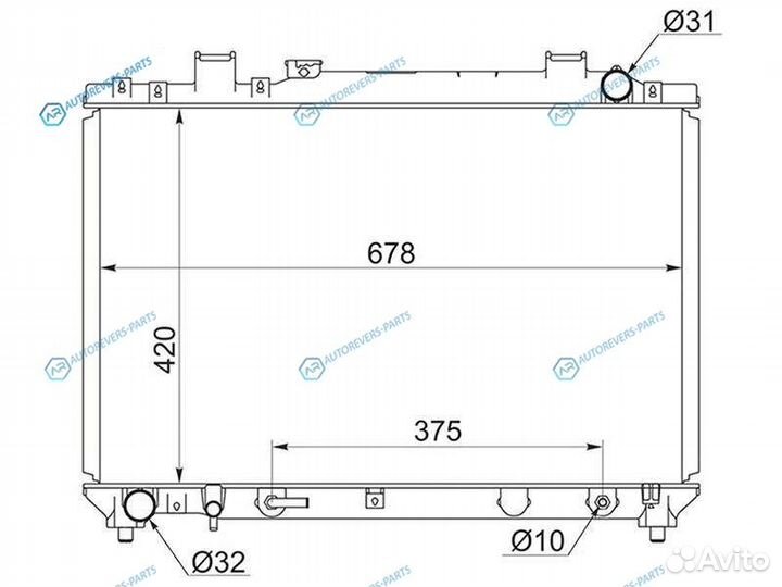 TY0050 Радиатор toyota town ACE noahlite SR45 3S-F