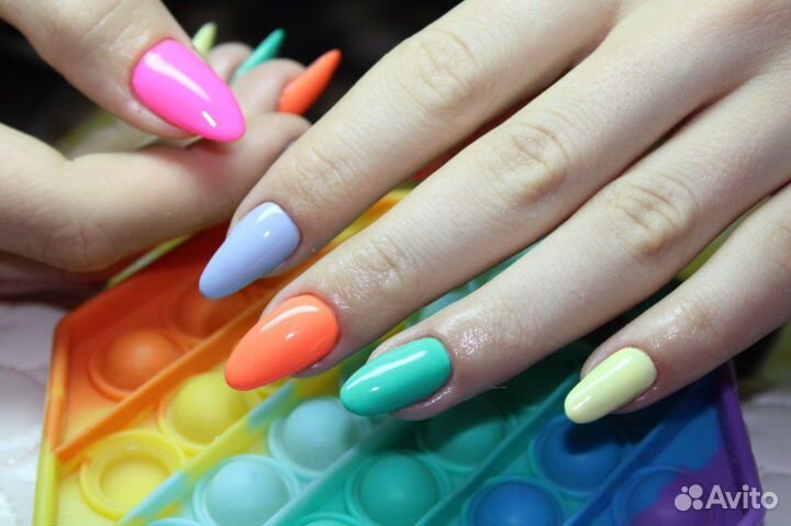 Педикюр.Маникюр Укрепление+ Гель-лак