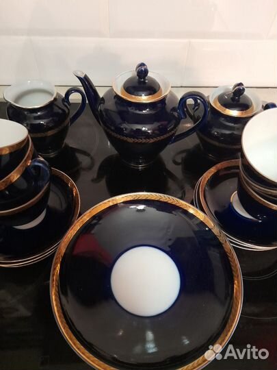 Чайный сервиз лфз кобальтовая сетка