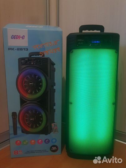 Блютуз колонка большая с караоке новая