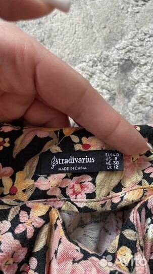 Юбка миди stradivarius с цветочным принтом