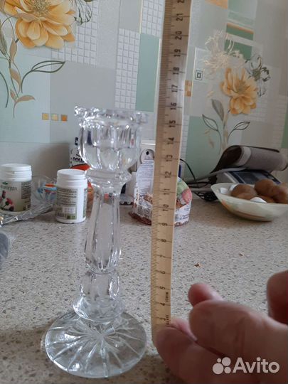 Подсвечник хрустальный несколько штук