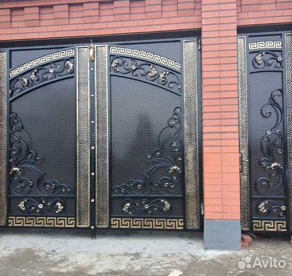 Навес козырек ворота перила