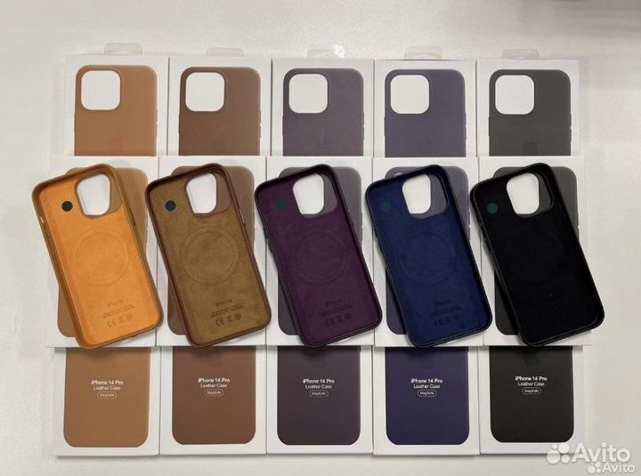 Leather case/чехол apple magsafe с цветной анимац