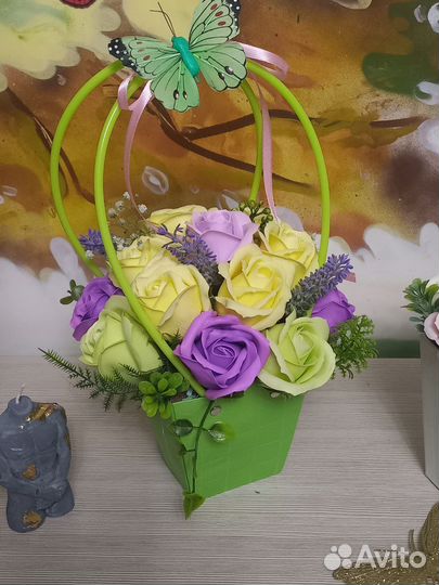 Букеты из мыльных роз ко Дню учителя