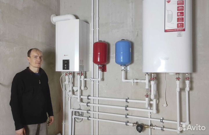 Монтаж отопления, водоснабжения в частном доме