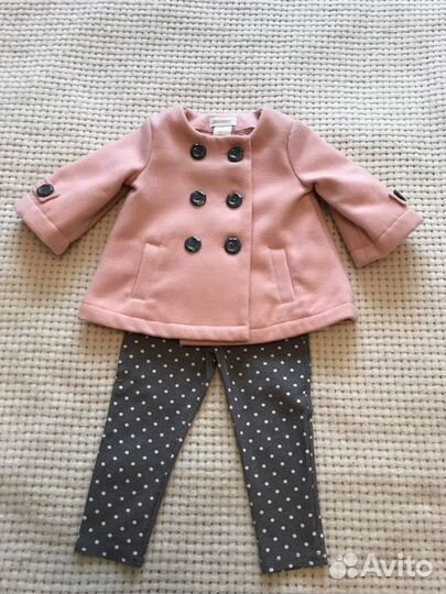 Комплект Брючки+кофточка+Пальто 86-92 рр savannah