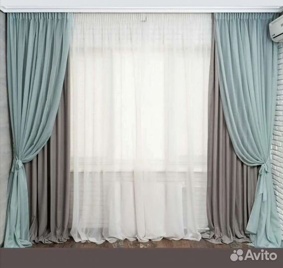 Шторы однотонные