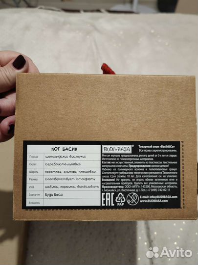 Мягкая игрушка кот Басик