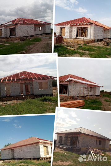 Фундаменты, кладка, каркасы, кровли
