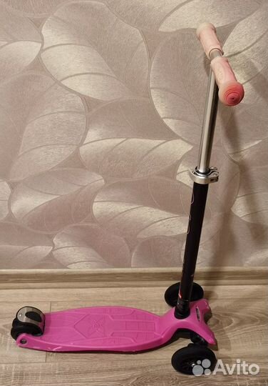 Самокат трехколесный Micro Maxi, оригинал, розовый