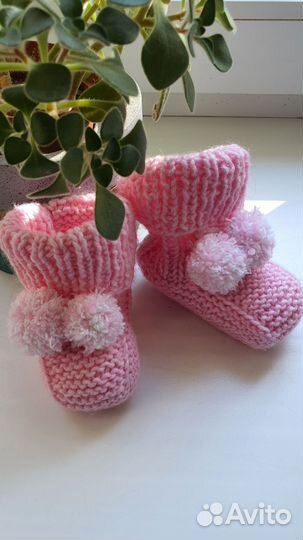 Пинетки детские вязаные