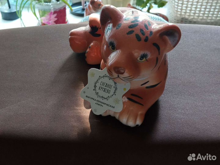 Сувенир тигр керамика новый