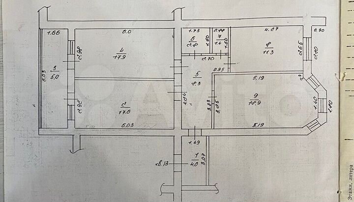 3-к. квартира, 98 м², 1/7 эт.