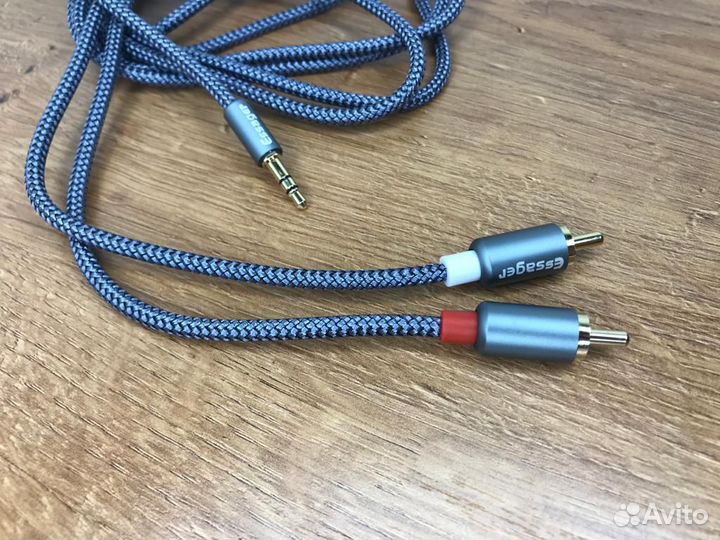 Кабель аналоговый аудио aux Jack 3.5mm-2 RCA