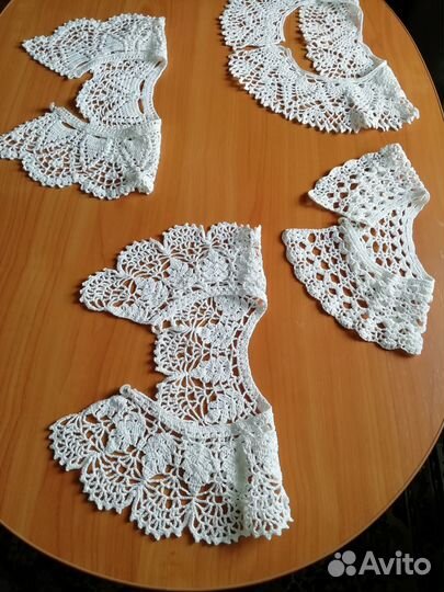 Салфетки,воротнички,вязанные крючком