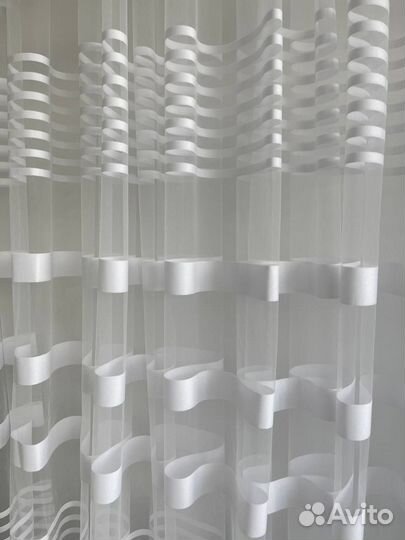 Тюль с вышивкой