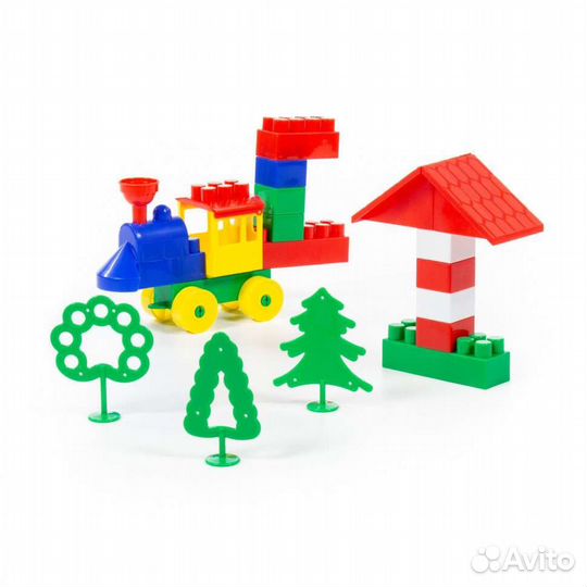 Конструктор Строитель Мини, 44 элемента