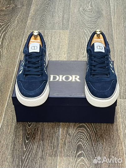 Кеды dior синий цвета