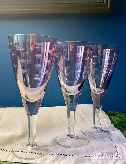 Фужеры марганцевое стекло СССР