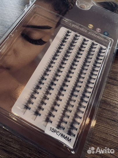 Накладные ресницы пучки 10D 8 мм