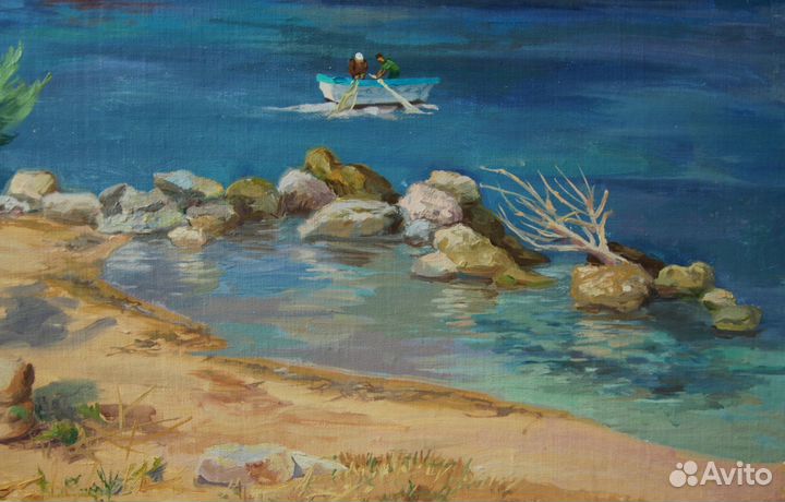 Картина маслом море италия пейзаж