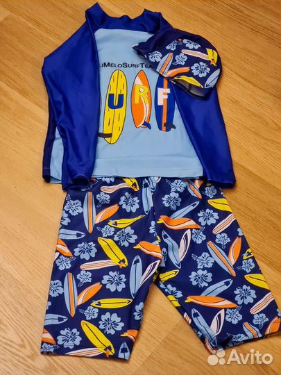 Солнцезащитный купальный костюм 8-9лет