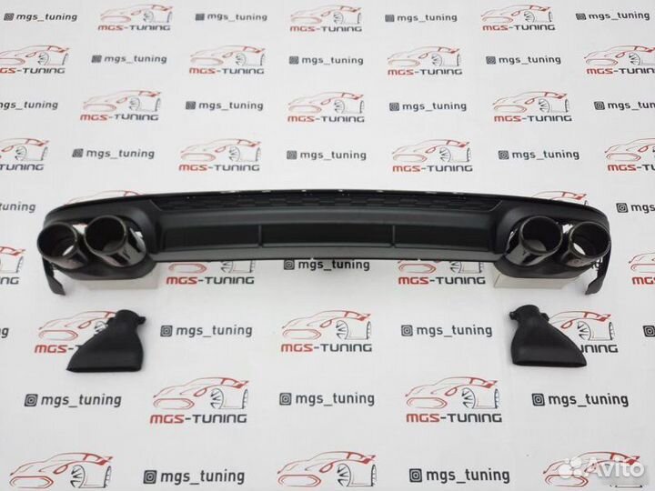 Диффузор с насадками (Сталь) на A6 С8 18+ стиль S6