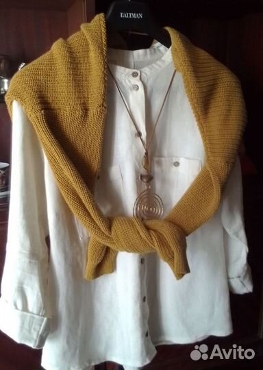 Льняная рубашка 100% Лен 52 р