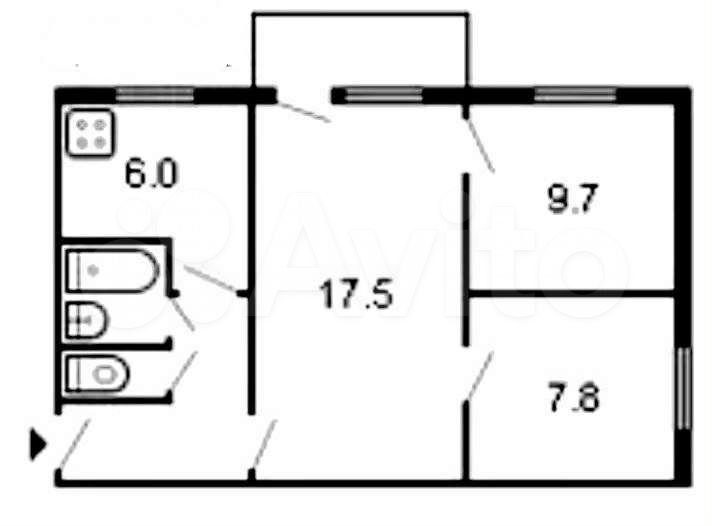 3-к. квартира, 47,5 м², 4/5 эт.