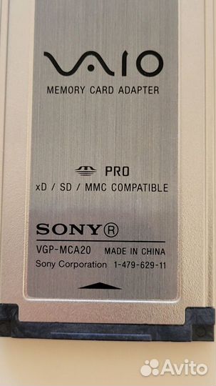 Адаптер Sony Vaio Memory card VGP MCA20