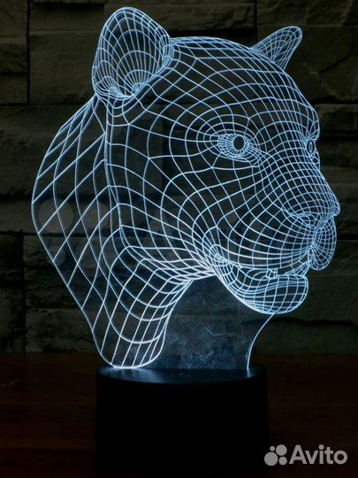 Светильник 3D (ночник) Тигр