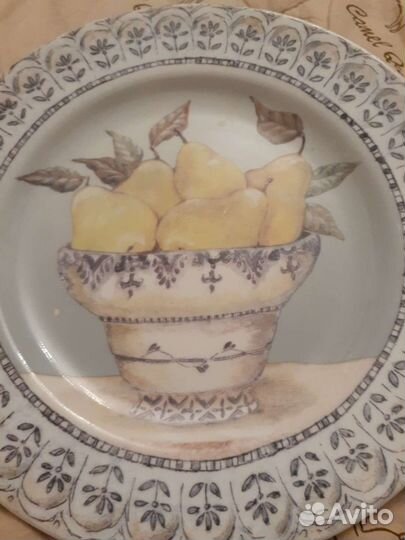 Витражная тарелка пр китай 1982г