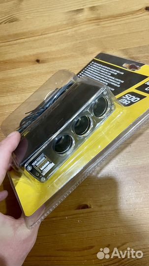 Разветлитель на 3 прикуривателя 2 usb