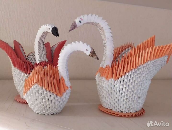 Лебедь Модульное оригами