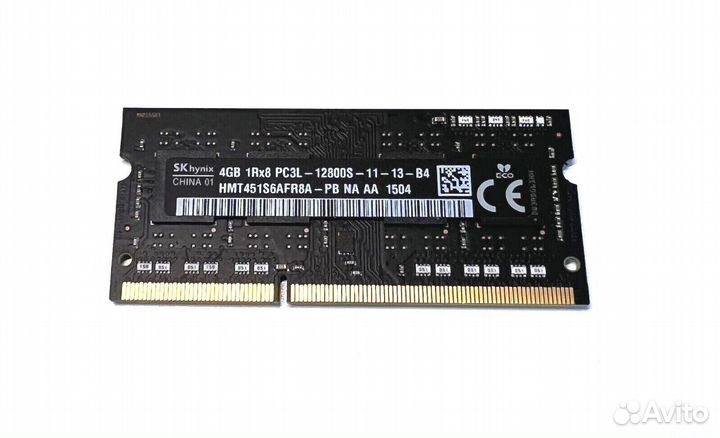 Hynix DDR3 4GB на ноутбук память 1600Mhz PC3L ддр3