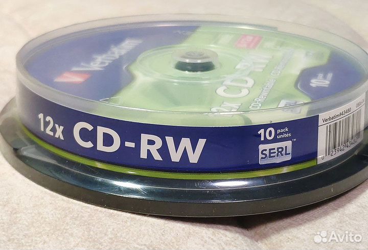 Болванки Verbatim CD-RW 700Mb. Новые. Банка 10 шт