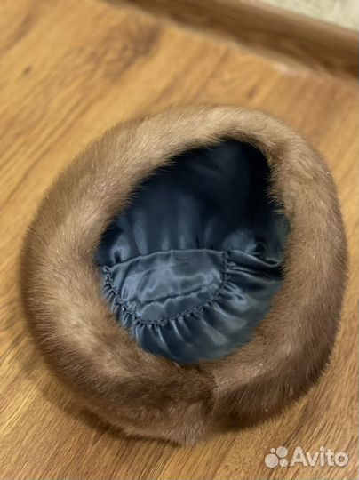 Шапка ушанка норковая женская 55 см