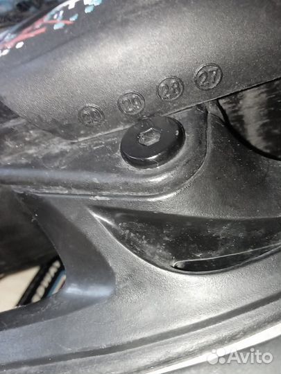 Коньки черные, детские раздвижные