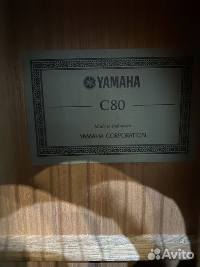 Гитара yamaha c80 классическая