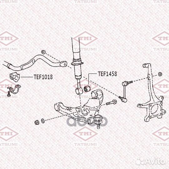 Сайлентблок toyota 4runner/hilux 01- tef1458