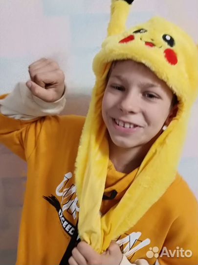 Шапка Пикачу с ушами