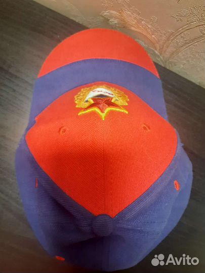 Бейсболка с эмблемой цска вышивка Люкс