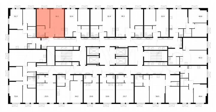 1-к. квартира, 36,1 м², 19/33 эт.