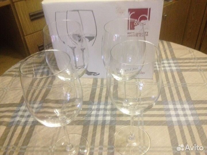 Хрусталь Бокалы - фужеры для вина 5 штук