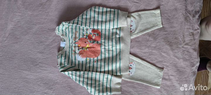 Костюм для девочки на флисе 86